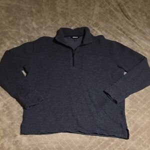 Men's Dark Blue Zip-Up Sweater